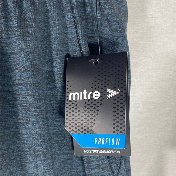 Mitre Men’s Athletic Shorts in Blue Heather - Picture 2 of 5